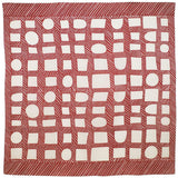 Furoshiki Linen Shape & Line Red