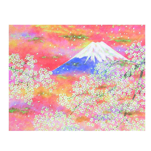 Greeting Card Fuji with Sakura