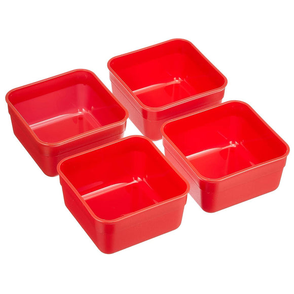4pcs Inner Boxes For 18 cm Jubako Red
