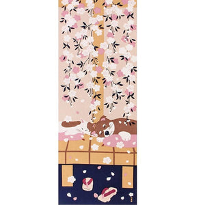 Tenugui Towel Hamamonyo Spring of Mame-shiba & Cat