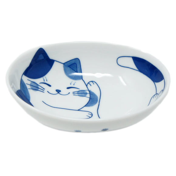 Oval Bowl Cat Mike