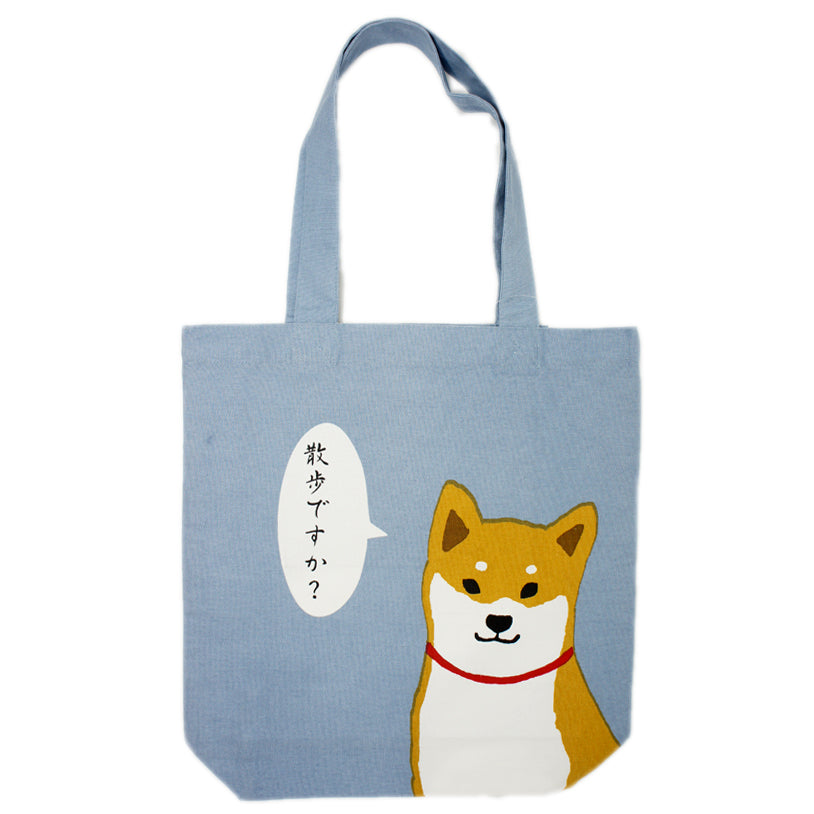 Tote Bag Shiba Dog Sanpodesuka Blue – Murata
