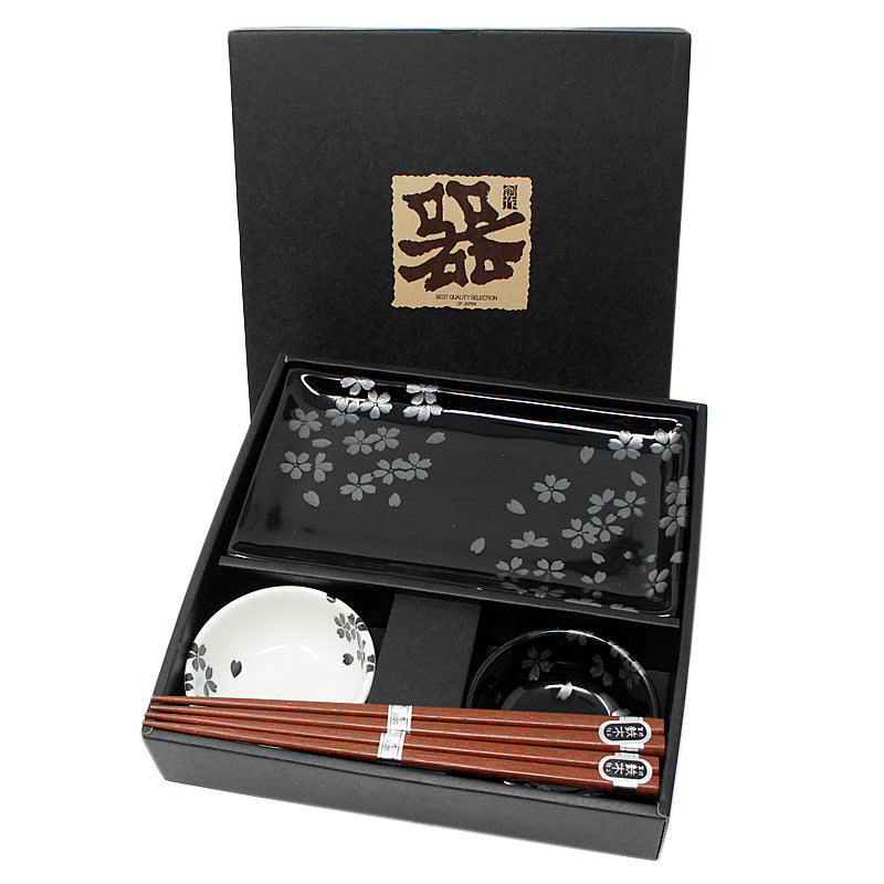 Sushi set BLACK SAKURA, 6 pcs, MIJ