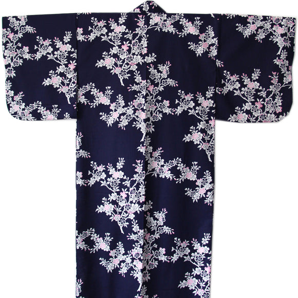 Yukata Robe for Women Sakura Navy