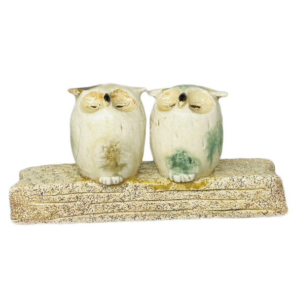Ornament Owl Branch Pair