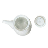 White Soy Pot with Gold Accent