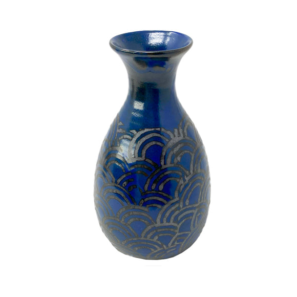 Sake Pot Blue Wave Uzu Small