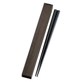 Chopstick Case and Chopsticks Square Mokume Brown