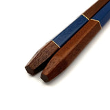 Chopsticks Pentagon Lacquer Ichimatsu Navy
