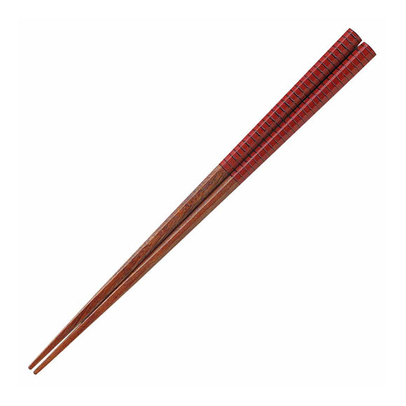 Chopsticks Octagon Line Red 20.5cm