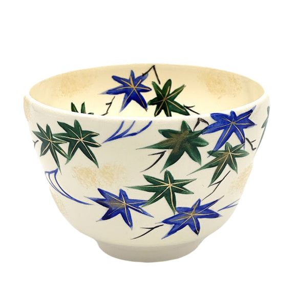 Matcha Bowl Ao Kaede Summer Maple Kiyomizu Ware