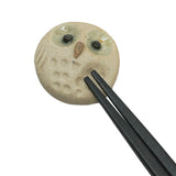 Chopstick Rest Yakishime Hitomi Chibi Owl