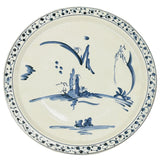 Large Plate Sansui Fuchi Karakusa 25cm