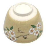 Matcha Bowl Sakura & Birds Kiyomizu Ware By Kaiho Yagi