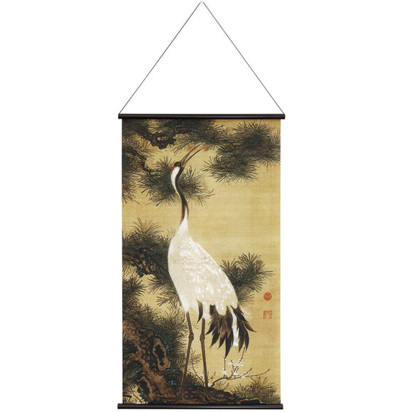 Tapestry White Crane by Jakuchu Ito
