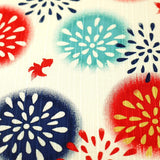 Cloth Hamamonyo Hanabi & Goldfish Red