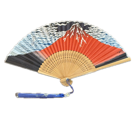 Silk Folding Fan Akafuji