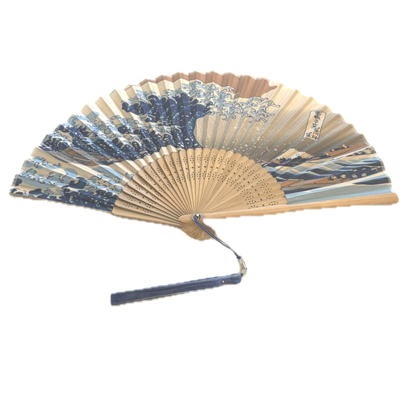 Silk Folding Fan Kanagawaoki