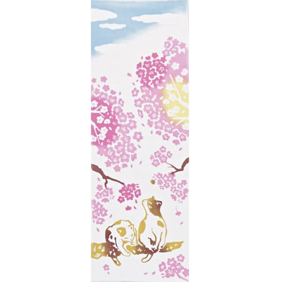 Tenugui Towel Sakura Cat
