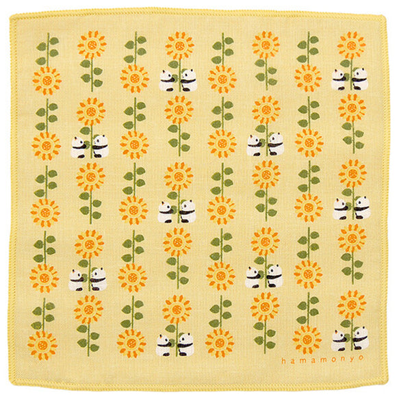 Mini Face Towel Panda & Sunflowers