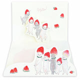 Greeting Card For You Cats & Strawberries