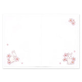 Greeting Card Spring Sakura & Bunnies