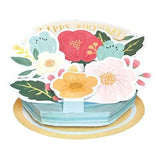 Greeting Card Flower Pot Happy Birthday