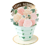 Greeting Card Flower Pot Happy Wedding