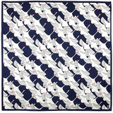 Furoshiki Hamamonyo Auspicious Crane Navy