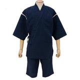 Jinbei for Men Kurume Kasuri Cotton 100% Navy Blue