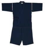 Jinbei for Men Kurume Kasuri Cotton 100% Navy Blue