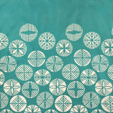 Furoshiki Aqua Drop Double-Sided Isa Pattern Pine Aqua Green 100cm