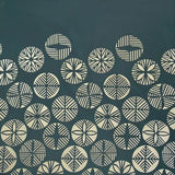 Furoshiki Aqua Drop Double-Sided Isa Pattern Pine Aqua Green 100cm