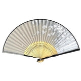 Folding Fan Sakura Silver