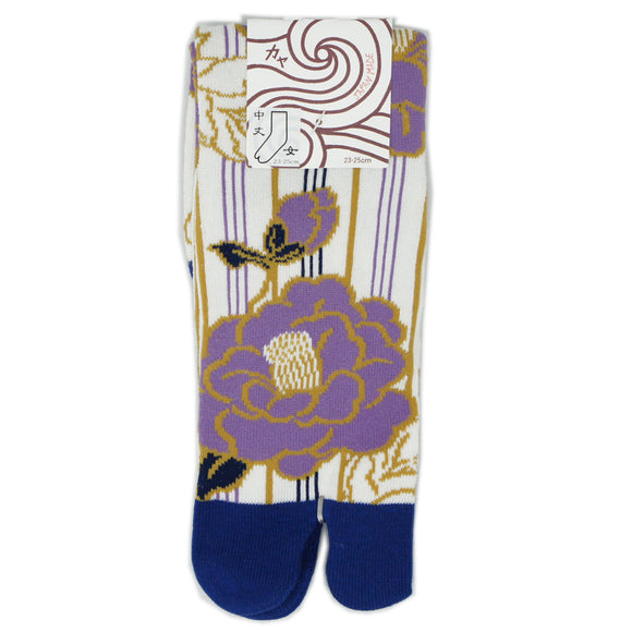 Tabi Socks Stripe Tsubaki Purple