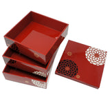 Jubako Momoka Red 3 Layer 15cm