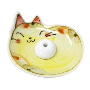 Incense Holder Hand Painted Cat