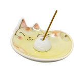 Incense Holder Hand Painted Cat