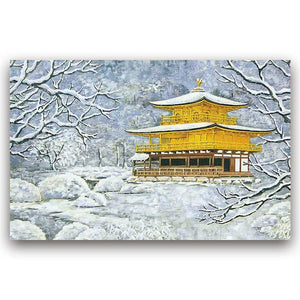 Greeting Card Kinkakuji in Snow