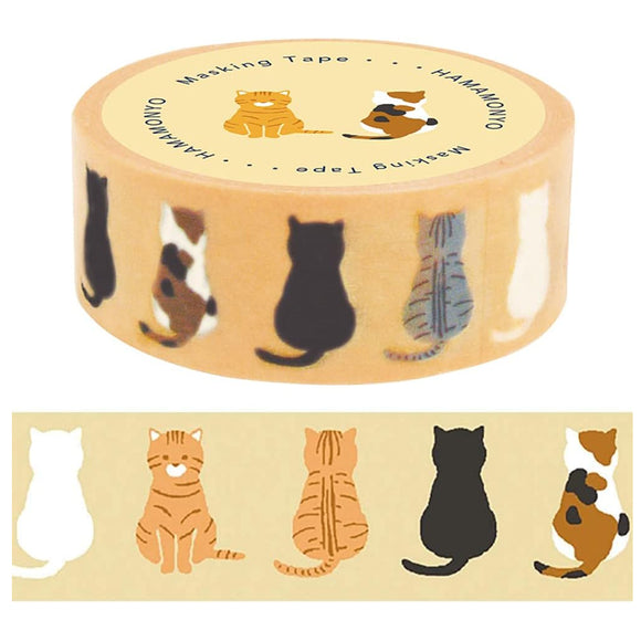 Washi Masking Tape  Sitting Cat Lineup