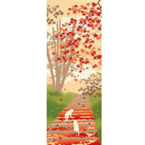 Tenugui Towel Autumn Leaves Path
