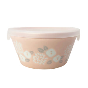 Bowl with Lid Tsubaki Camellia Pink Small