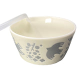 Bowl with Lid Bird White Small