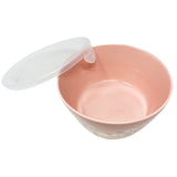 Bowl with Lid Tsubaki Camellia Pink Medium