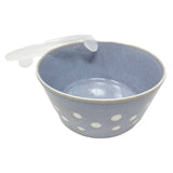 Bowl with Lid Dot Grey Medium