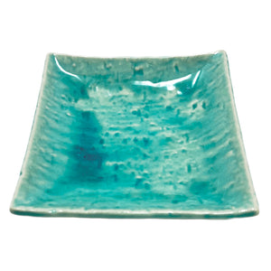 Square Plate Turquoise Small