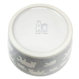 Bowl with Lid White Bear Grey Medium