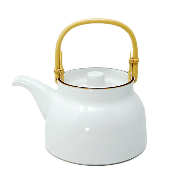 Teapot Dobin Basic White Matt Hakusan