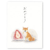 Mini Card Shiba & Daifuku Congratulations!
