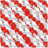 Cloth Hamamonyo Iwai Zuru Crane Red